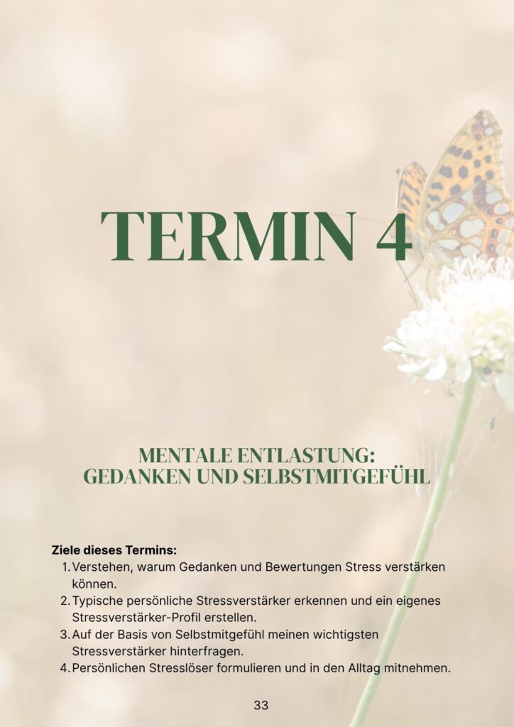 Termin 4: Gedanken und Selbstmitgefühl